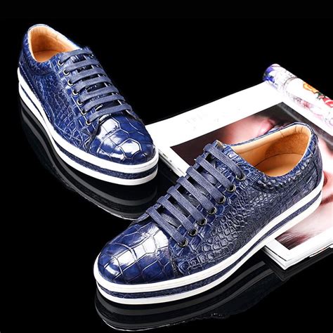 men's blue leather casual shoes.